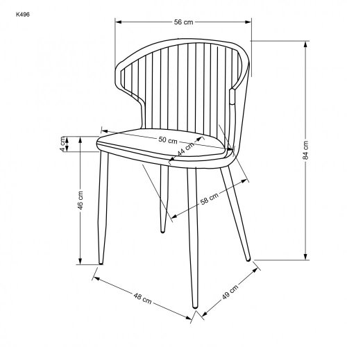 Jídelní židle K496 (hořčicová)