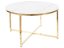 Konferenční stolek SALMA (bílá efekt mramoru/zlatá)