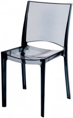Židle B-Side (transparentní antracitová),  polykarbon