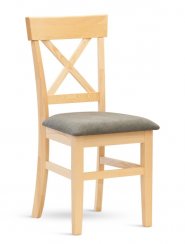 Židle PINO X (masiv borovice, čalouněný sedák)