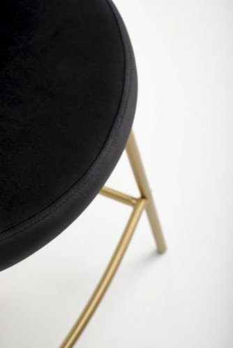 Barová židle H-113 (černobílá/zlatá)
