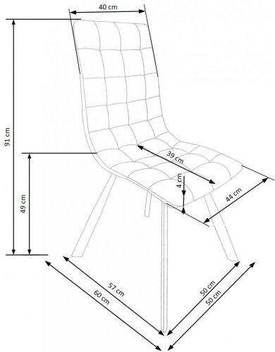Jídelní židle K-280 (hnědá)