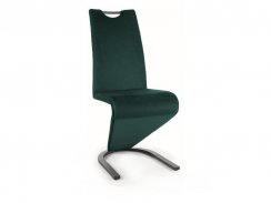 Jídelní židle H-090 VELVET černý rám / zelená 78