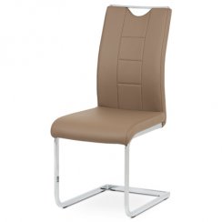 Jídelní židle DCL-411 LAT (chrom/latte ekokůže)