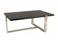 Konferenční stolek VELA A (černý mramor/stříbrná)
