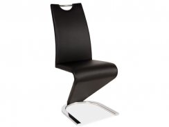 Jídelní židle H-090 chrom / černá ekokůže