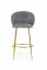 Barová židle H-116 (šedá/zlatá)