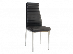 Jídelní židle H-261 chrom / černá ekokůže