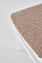 Jídelní židle CITRONE (bílý lak/ béžová)