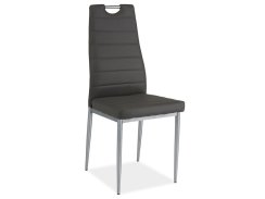 Jídelní židle H-260 chrom / šedá ekokůže