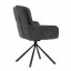 Jídelní židle šedá látka, otočný mechanismus P 90° + L90° s vratným mechanismem - funkce reset, čern