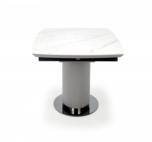 Jídelní rozkládací stůl DANCAN (bílý mramor/šedý)