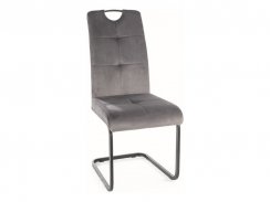 Jídelní židle AXO VELVET černý rám / šedý samet 14