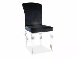 Jídelní židle PRINCE VELVET chromová / černá 186