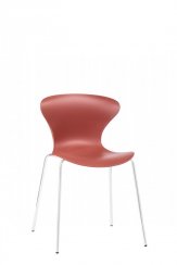 Plastová židle ZOOM, tm. červená