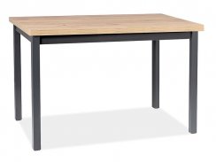 Jídelní stůl ADAM (dub artisan/matně černá, 120x75x68)