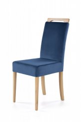 Jídelní židle CLARION (modrá/medový dub)