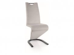 Jídelní židle H-090 VELVET černý rám / světle šedá 03