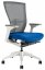 Kancelářská židle Merens White BP BI204 (modrý sedák)