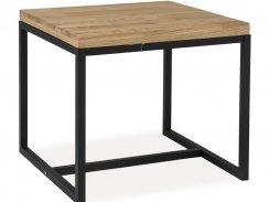 Konferenční stolek LORAS C (přírodní dubová dýha/černá)