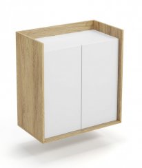 Střední skříňka MOBIUS 2D (ořech, bílá)