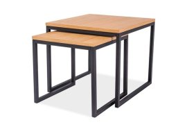 Konferenční stolek LARGO DUO (set 2 ks, dub/černá)