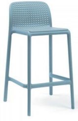 Barová židle Bora (modrá), polypropylen