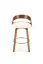 Barová židle H-110 (krémová/ořech)