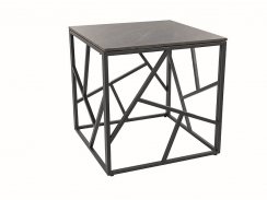 Konferenční stolek ESCADA B III (šedá efekt mramoru/černá)