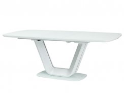 Jídelní rozkládací stůl ARMANI (matně bílá,140-200x76x90)
