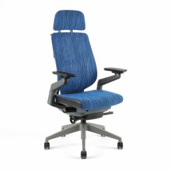 Kancelářská židle Karme Mesh A 07 (modrá žíhaná)