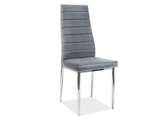 Jídelní židle H-261 VELVET chrom / šedá 14