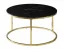 Konferenční stolek SABINE (černá efekt mramoru/zlatá)
