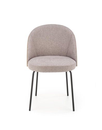 Jídelní židle K451 (šedá/světlý ořech)