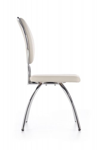 Jídelní židle K-297 (světle šedá/chrom)