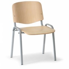 Židle 1120 L (překližka buk, kostra šedá RAL 9006)