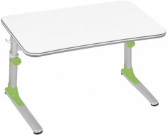 Dětský rostoucí stůl Junior 32W1 13 (bílý/stříbrný/zelený)