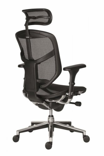 Ergonomická židle ENJOY (černá, aluminiová báze)