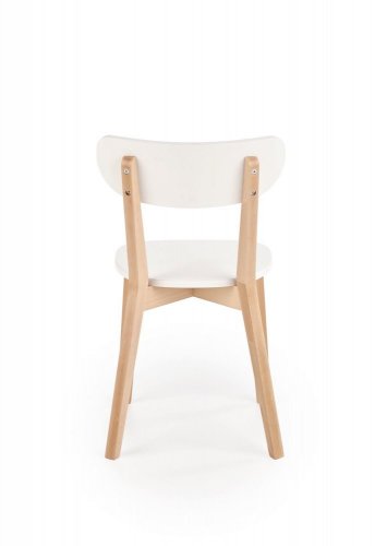 Jídelní židle BUGGI (bílá/přírodní buk) - VÝPRODEJ SKLADU