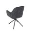 Židle jídelní a konferenční, černá látka v dekoru žíhaného sametu, kovové černé nohy