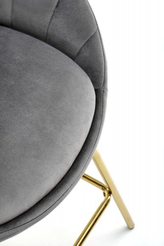Barová židle H-112 (šedá/zlatá)