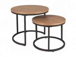 Konferenční stolek AMARO (set 2 ks, dub/černá)