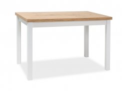 Jídelní stůl ADAM (dub lancelot/matně bílá, 120x75x68)