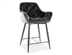 Barová židle CHERRY H-2 VELVET (černá/černá 19)