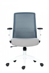 Kancelářská židle NOVELLO WHITE (šedá)