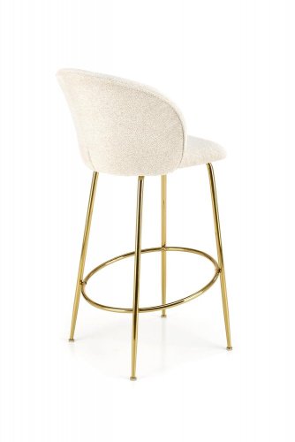 Barová židle H-116 (krémová/zlatá)