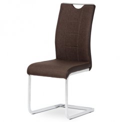 Jídelní židle DCL-410 BR2 (chrom/hnědá)