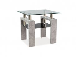 Konferenční stolek LISA D (sklo/šedá efekt betonu)
