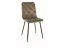 Jídelní židle JERRY VELVET černý rám / olivový samet 77