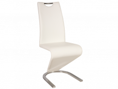 Jídelní židle H-090 chrom / bílá ekokůže